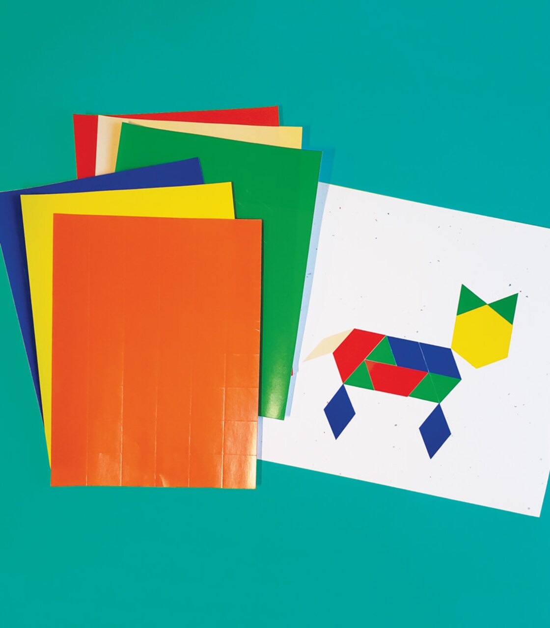 Carson Dellosa Ideal School Supply Pattern Blocks Sticker Sheet Sets, 900 Assorted Color Stickers of Different Geometric Shapes, Great for Arts and Crafts or Classroom Work